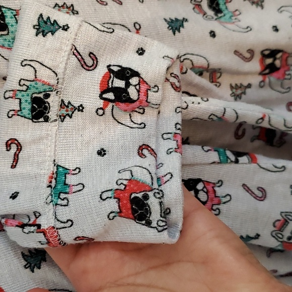 Jaclyn Intimates Women's Holiday Pajama Joggers Bulldogs & Candy Canes - Picture 4 of 9